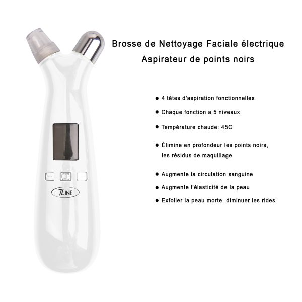 Appareil à ultrasons nettoyeur de pores 2 en 1 - 7 line - Aspirateur de points noirs – Image 4