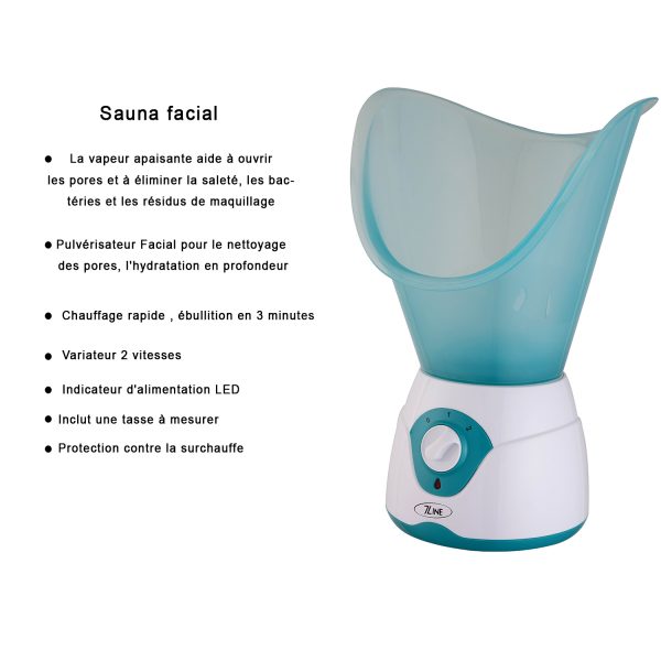Sauna facial Bleu - 7 line - Chauffage rapide , ébullition en 3 minutes – Image 4