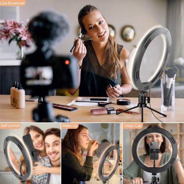 FACE LIGHT Support lumineux Smartphone vidéo live avec trépied - 3 modes d'éclairage, 10 niveaux d'intensité – Image 4