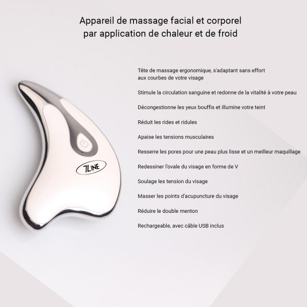 Appareil de massage facial et corporel - 7 line - vibrations soniques chaud ou froid – Image 7
