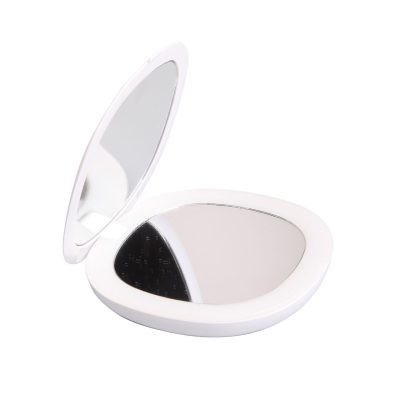 Double miroir de poche - 7 line - Lumière LED blanche - grossissement 5X - diamètre 7 cm