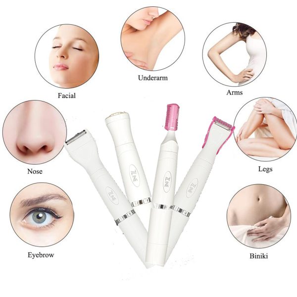 Rasoir électrique 4 en 1 - ​Coupe-sourcils,​ Tondeuse à barbe​, Rasoir corporel​, Pattes​ , Bikini - 7 line – Image 4