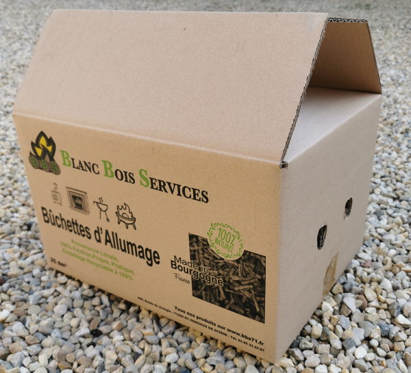 Buchette Bois en carton 4kg à 6kg - 25DM3 - Bourgogne (France) - 100% feuillus avec emballage recyclable – Image 2