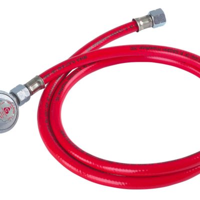 Tuyau tube alimentation gaz 1,5M avec détendeur pour chauffage - 0335500 - CLAS Equipements