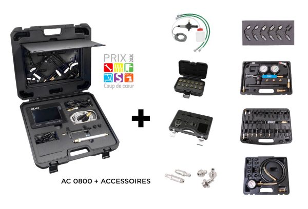 Pack master kit testeur pression à lecture digitale + accessoires - AC 0800P - CLAS Equipements