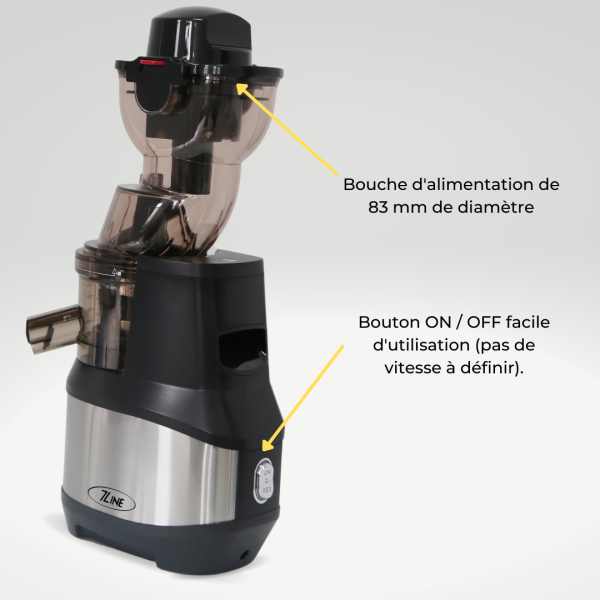 Extracteur de jus / Centrifugeuse Professionnelle 7Line - Compatible avec tous les fruits et légumes - Noir brillant – Image 5