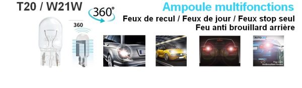 Ampoule LED W21W / 4 LEDS BLANC / LED T20 AUTOLED® – Image 9