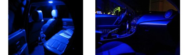 PACK B1- 4 Ampoules LED Bleu C5W 36mm+W5W / habitacle AUTOLED® – Image 10