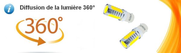 Ampoule PY21W Clignotant LED/ 4 LEDS ORANGE AUTOLED® – Image 11