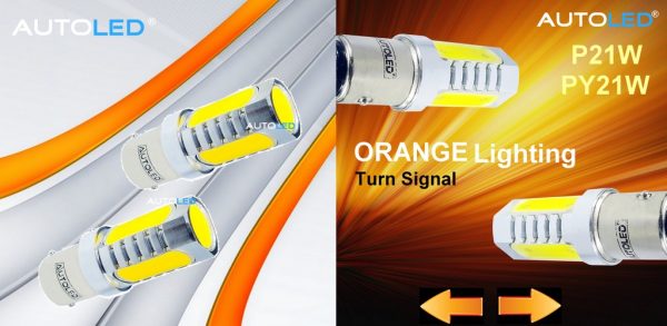 Ampoule PY21W Clignotant LED/ 4 LEDS ORANGE AUTOLED® – Image 10