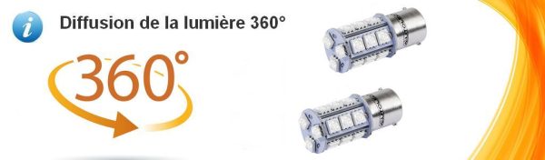 Ampoule LED P21W Orange / 18 LEDS / Feux de Clignotant AUTOLED® – Image 15