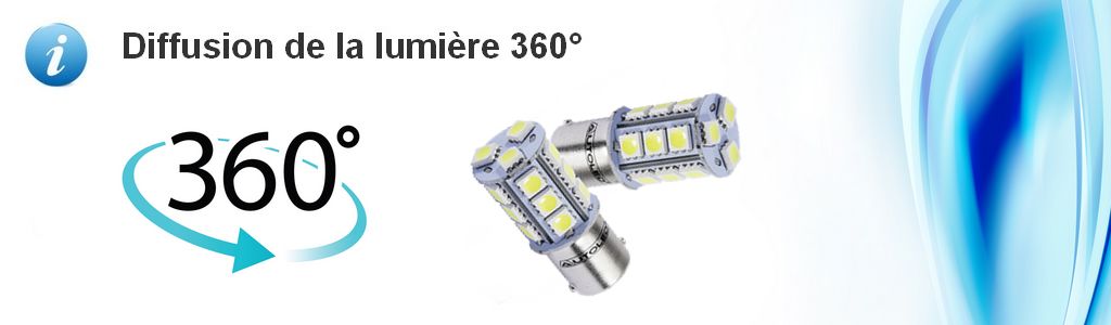 Ampoule LED P21W / 18 LEDS BLANC / Ampoule LED BA15s AUTOLED® – Image 17