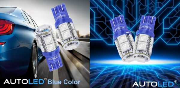 ampoule w5w led bleu