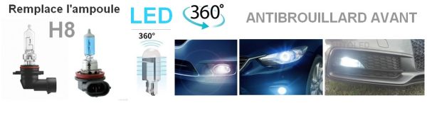 LED H8 18 SMD 5050 BLANC AUTOLED® – Image 8