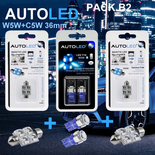 ampoule led bleu interieur voiture-5|||ampoule w5w bleu
