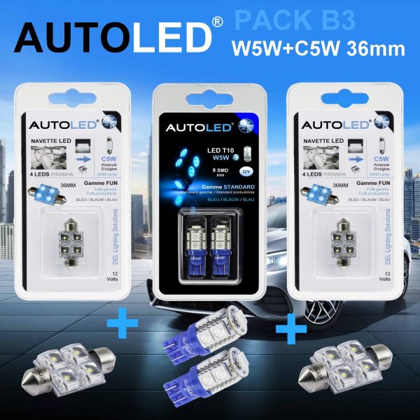 veilleuse bleu voiture-4|Découvrez et achetez Ampoule LED T10 W5W Bleu