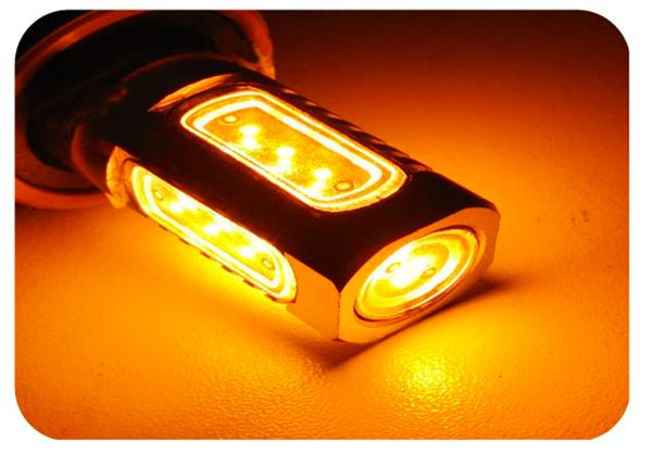 Ampoule LED P21W Clignotant / 4 LEDS ORANGE / BA15s AUTOLED® – Image 2