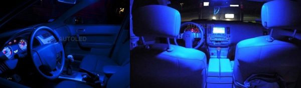 PACK B1- 4 Ampoules LED Bleu C5W 36mm+W5W / habitacle AUTOLED® – Image 9