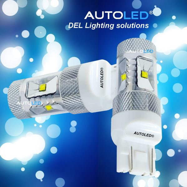 Ampoule LED W21/5W / 6 LEDS HAUTE PUISSANCE BLANC / LED T20 AUTOLED® – Image 6