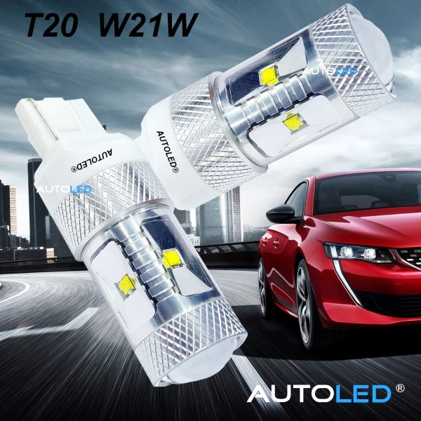 LED T20 W21W 6 LEDS HAUTE PUISSANCE BLANC AUTOLED® – Image 3