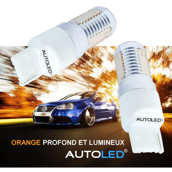 Ampoule LED WY21W Orange / 4 LEDS / LED T20 W21W AUTOLED® – Image 2