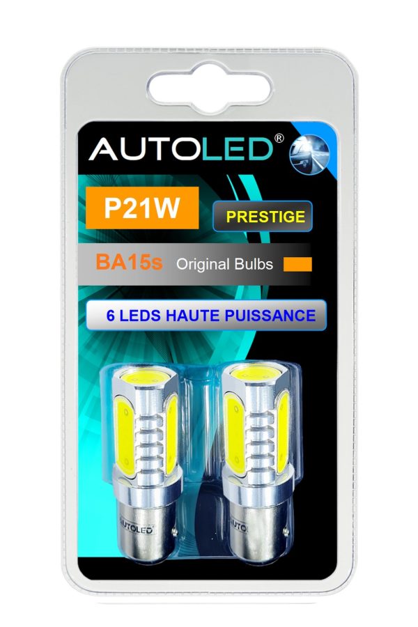 Ampoule LED P21W Clignotant / 4 LEDS ORANGE / BA15s AUTOLED® – Image 9
