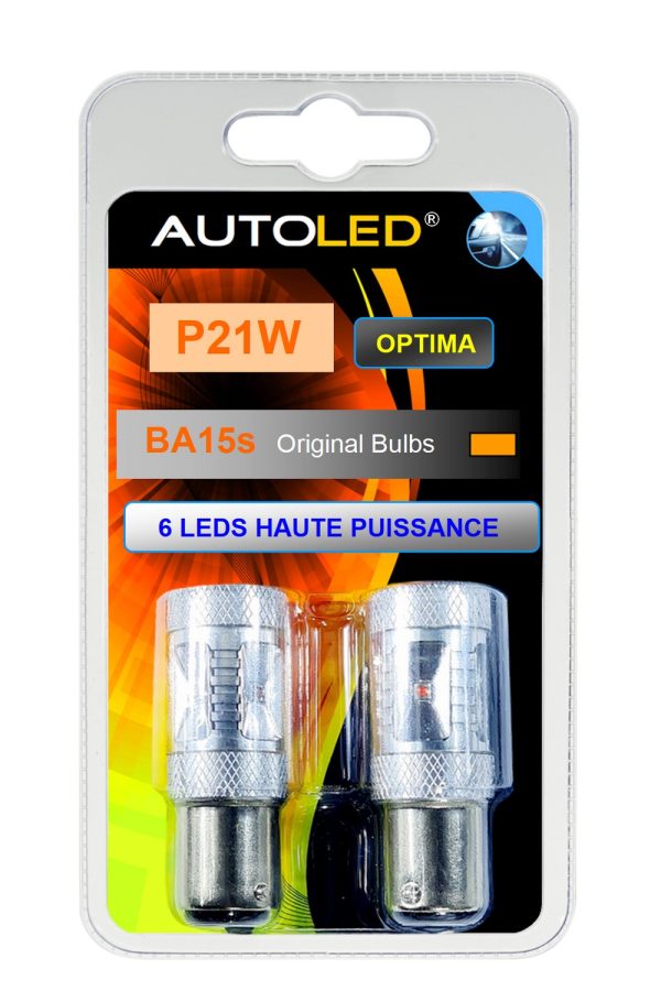 LED P21W 6 LEDS HAUTE PUISSANCE ORANGE AUTOLED® – Image 9