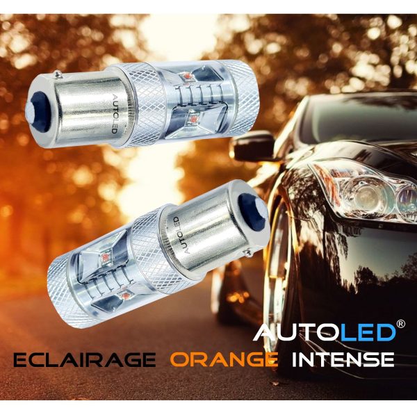 LED P21W 6 LEDS HAUTE PUISSANCE ORANGE AUTOLED® – Image 6