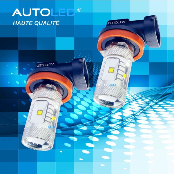 LED H11 6 LEDS HAUTE PUISSANCE BLANC AUTOLED® – Image 8