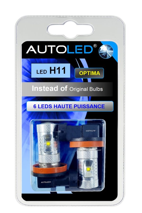 LED H11 6 LEDS HAUTE PUISSANCE BLANC AUTOLED® – Image 10