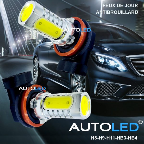 LED H8 4 LEDS COB BLANC AUTOLED® – Image 5