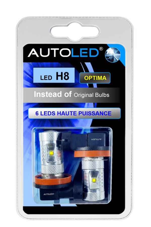 LED H8 6 LEDS HAUTE PUISSANCE BLANC AUTOLED® – Image 11