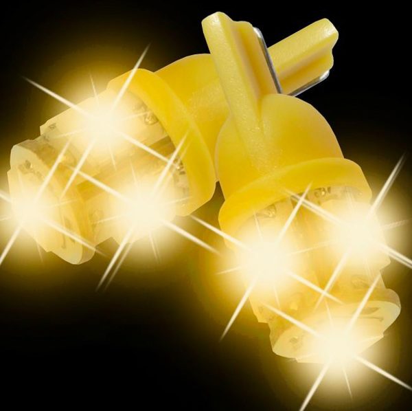 Ampoule LED W5W Orange / LED T10 Orange / 5 LEDS AUTOLED® – Image 5