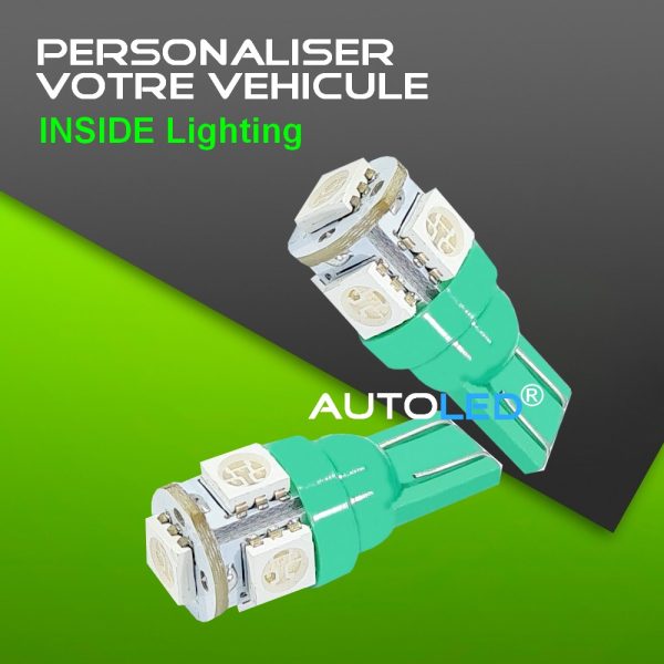 ampoule led w5w vert-11|AMPOULES LED DE COULEUR-1