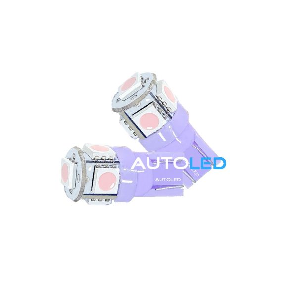 Ampoule LED W5W Violet / Fucshia / LED T10 Violet 5 LEDS AUTOLED® – Image 9