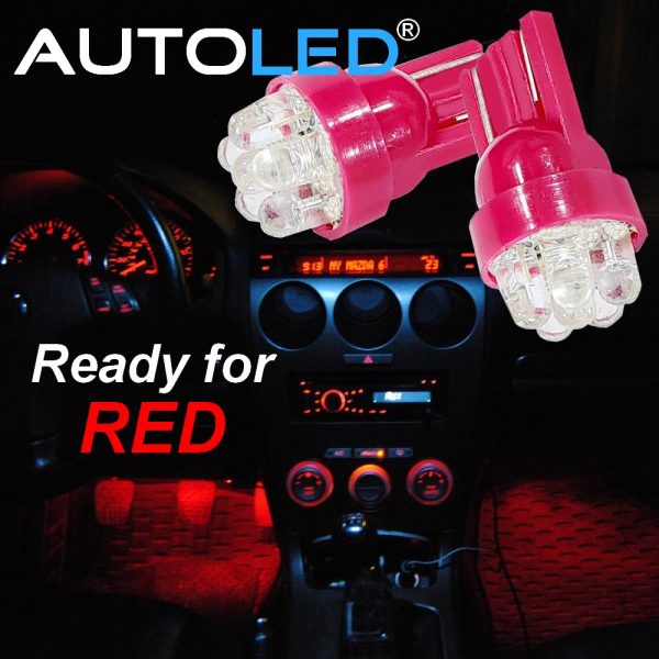 ampoule led t10 rouge-2||ampoule led w5w rouge