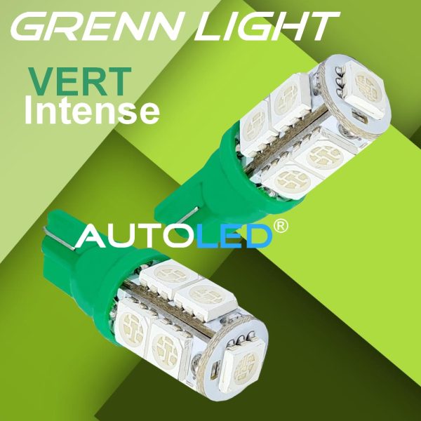 ampoule led t10 vert