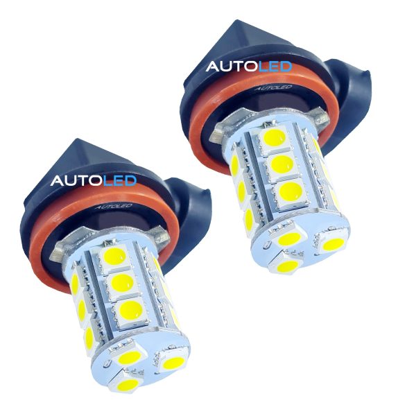 LED H8 18 SMD 5050 BLANC AUTOLED® – Image 3