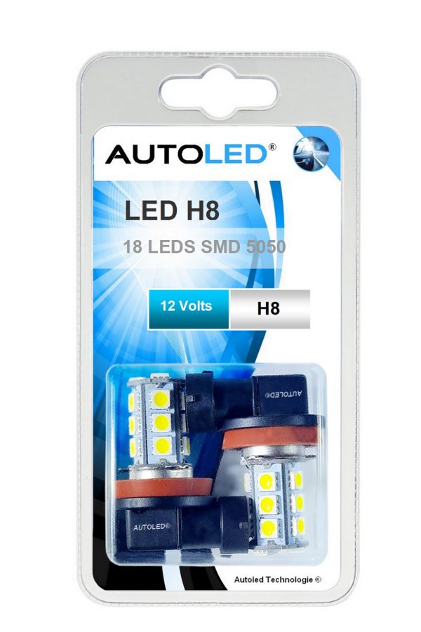 LED H8 18 SMD 5050 BLANC AUTOLED® – Image 7