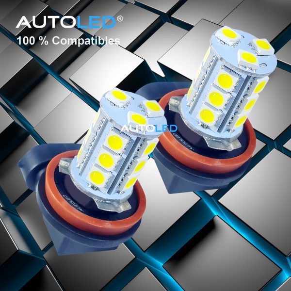 LED H8 18 SMD 5050 BLANC AUTOLED® – Image 4