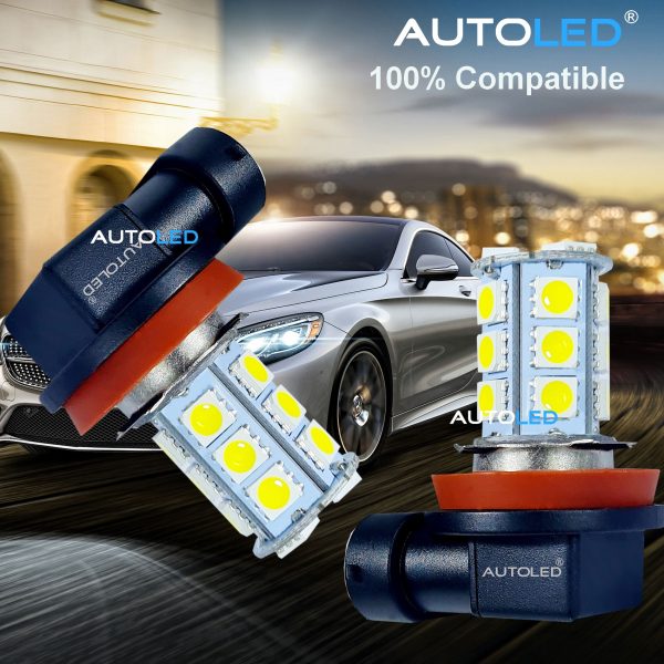 LED H11 18 SMD 5050 BLANC AUTOLED® – Image 2