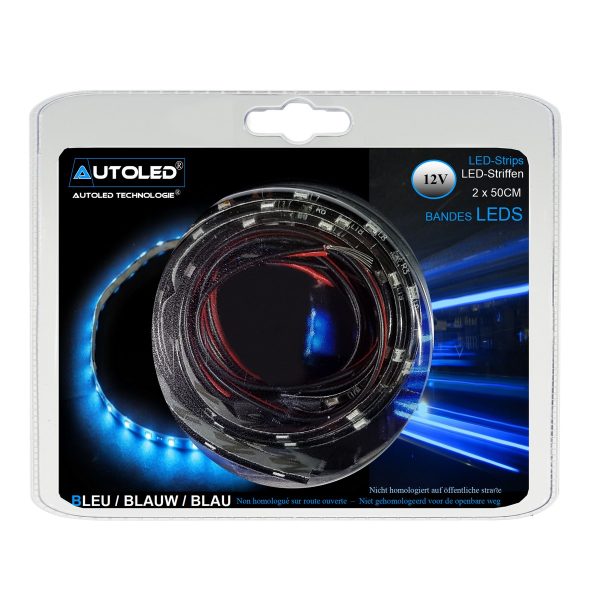 BANDES LEDS SOUPLES 50CM BLEU AUTOLED® – Image 3