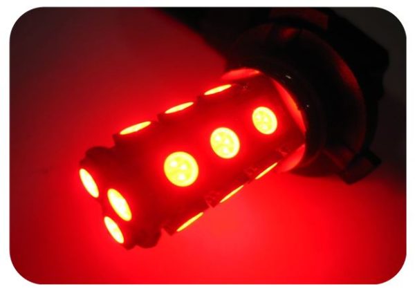 Ampoule LED P21/5W Rouge / 18 leds ROUGE / LED BAY15d Rouge AUTOLED® – Image 6