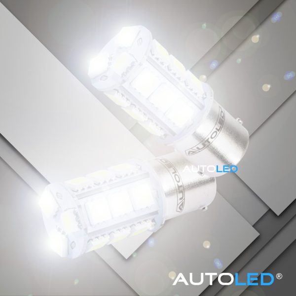 Ampoule LED PY21W / 18 LEDS BLANC / Ampoule LED BAU15s AUTOLED® – Image 7