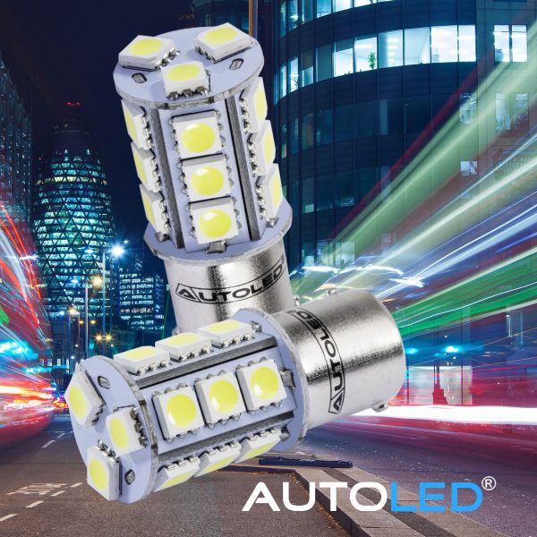 Ampoule LED PY21W / 18 LEDS BLANC / Ampoule LED BAU15s AUTOLED® – Image 3