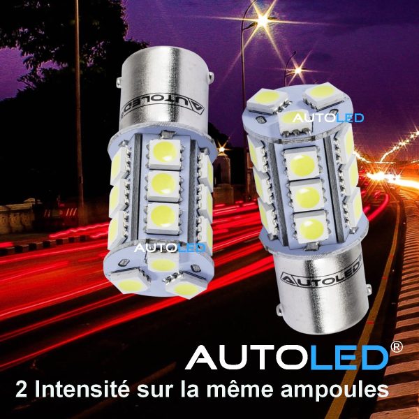 Ampoule LED P21/5W / 18 LEDS BLANC / Ampoule BAY15d AUTOLED® – Image 6