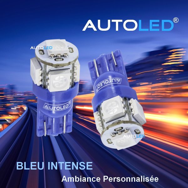 ampoule led bleu interieur voiture|ampoule w5w bleu