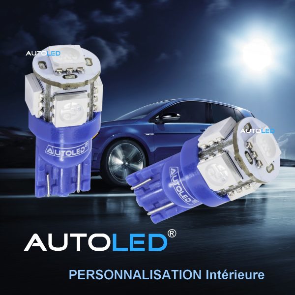 ampoule led bleu interieur voiture|ampoule w5w bleu