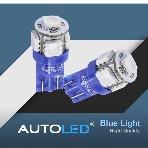 ampoule w5w led bleu