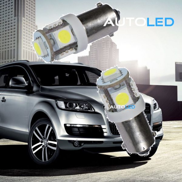 Ampoule LED BA9S (T4W) / 5 LEDS BLANC AUTOLED® – Image 2